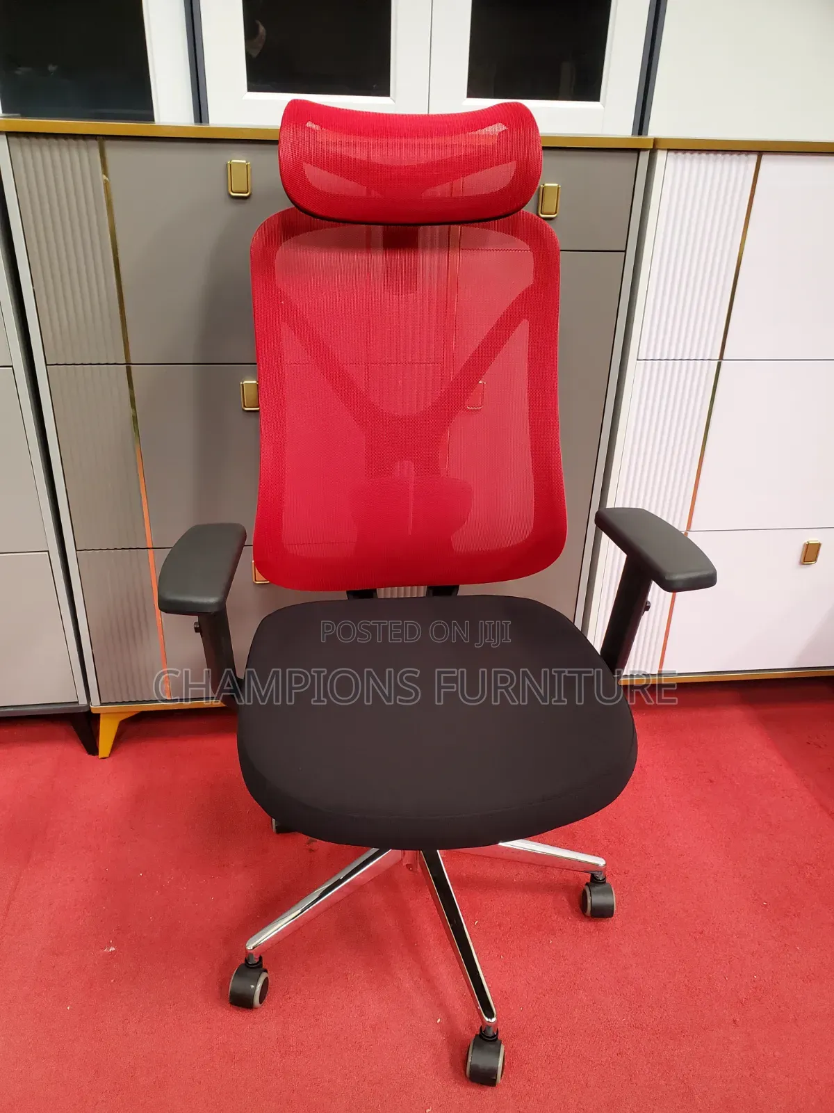 Red Aeroflex High Back Ergonomic Office Chair