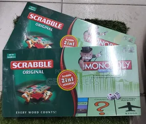 2 in 1 Scrabble Monopoly Board Game