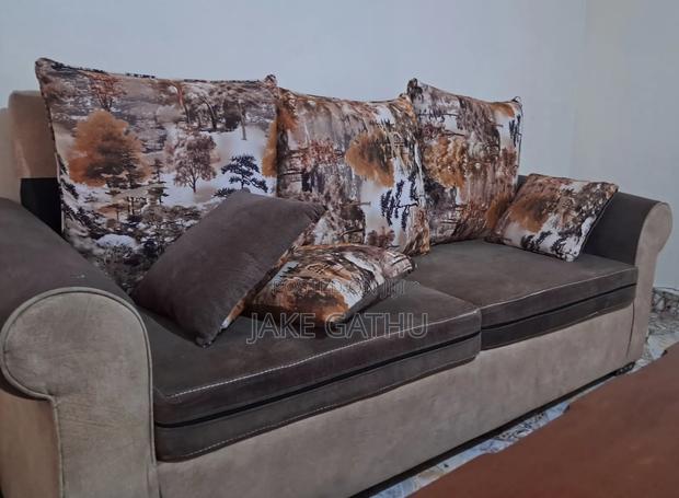 Wooden Cotton Fabric Sofa Set