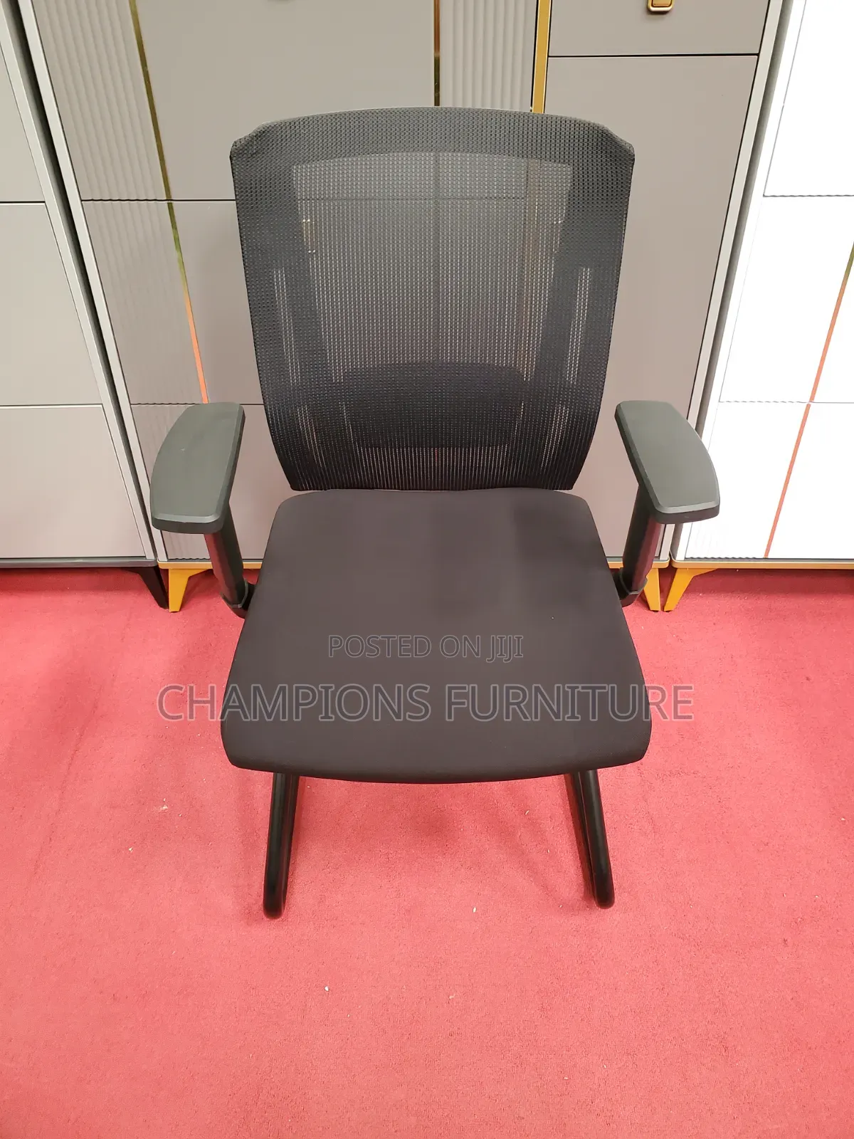 Stealth Black Mesh Boardroom/Visitors Office Chair