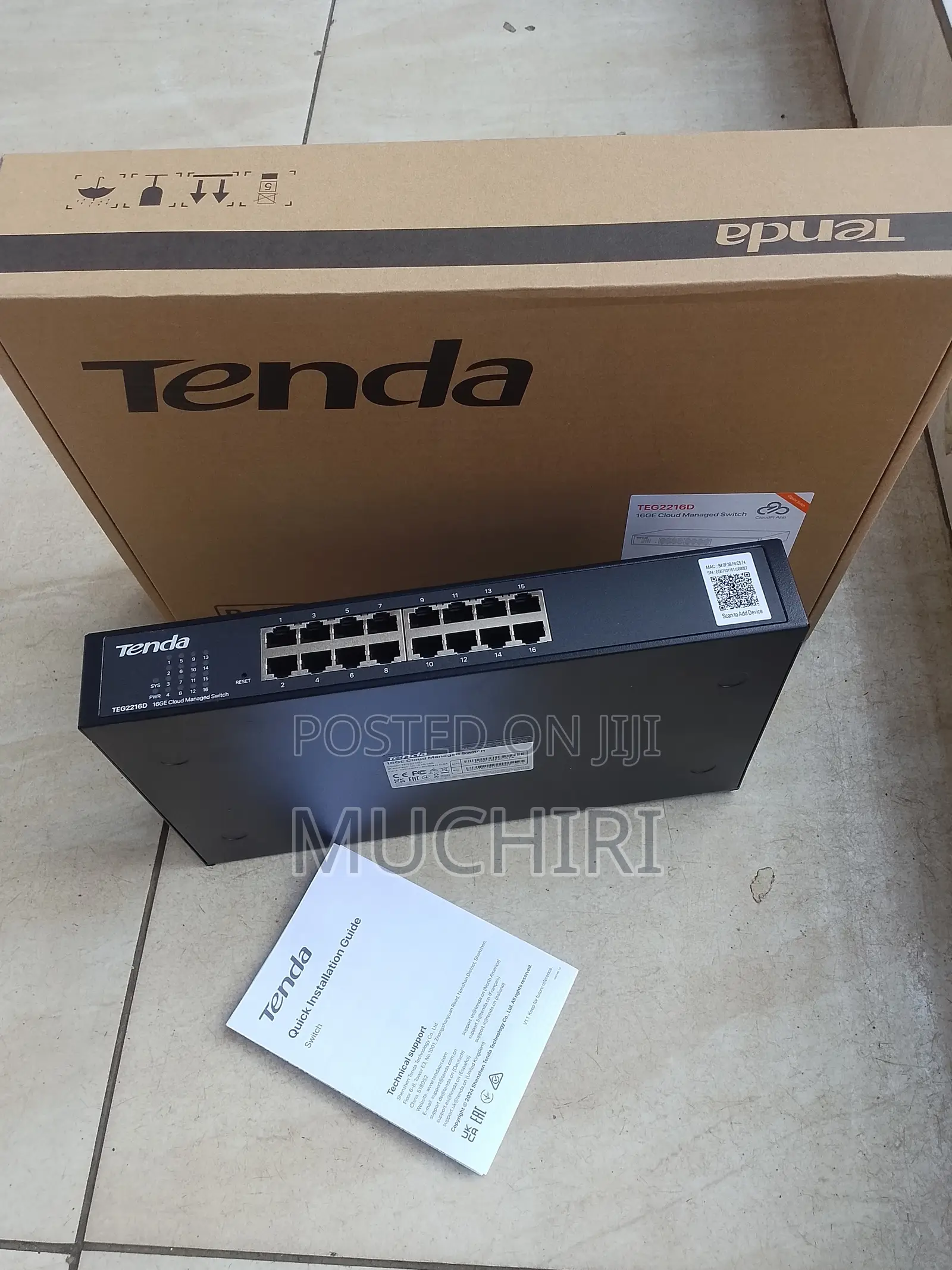 Tenda Gigabit 16GE Managed Switch TEG2216