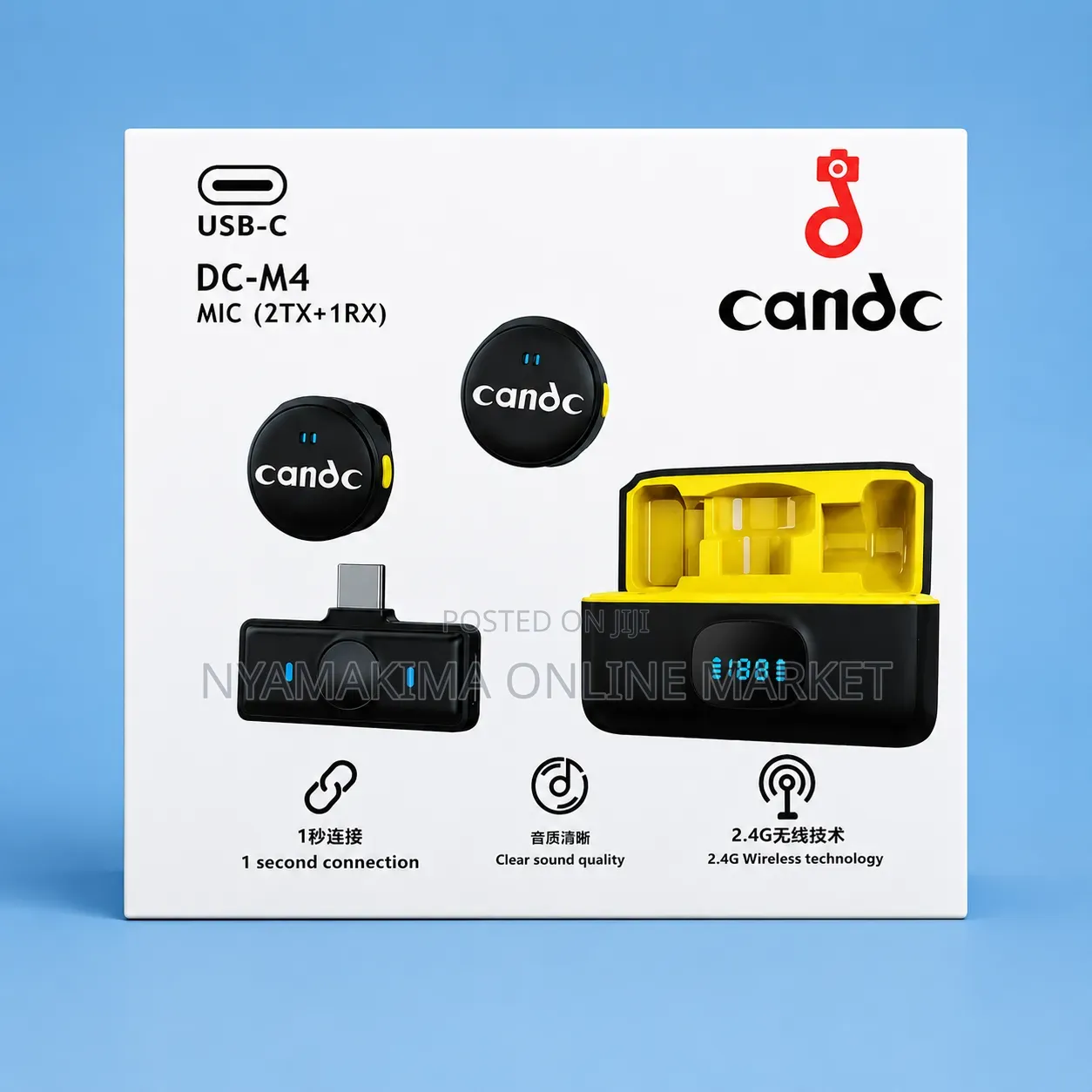 Cand C M4 Dual Wireless Microphone With Type C Receiver