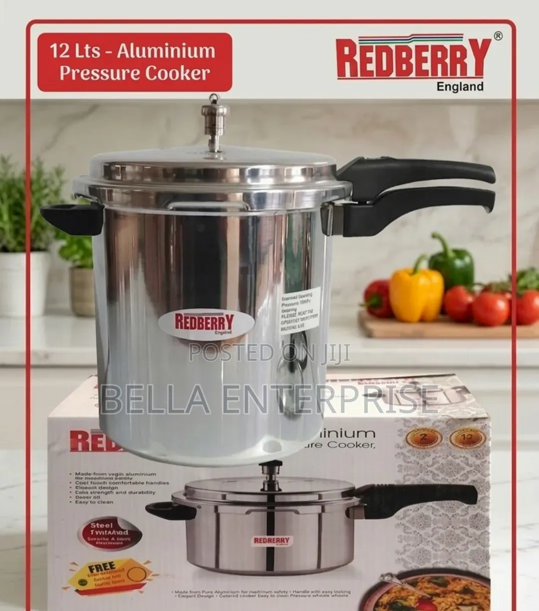 Redberry Premium Range Aluminium Pressure Cooker