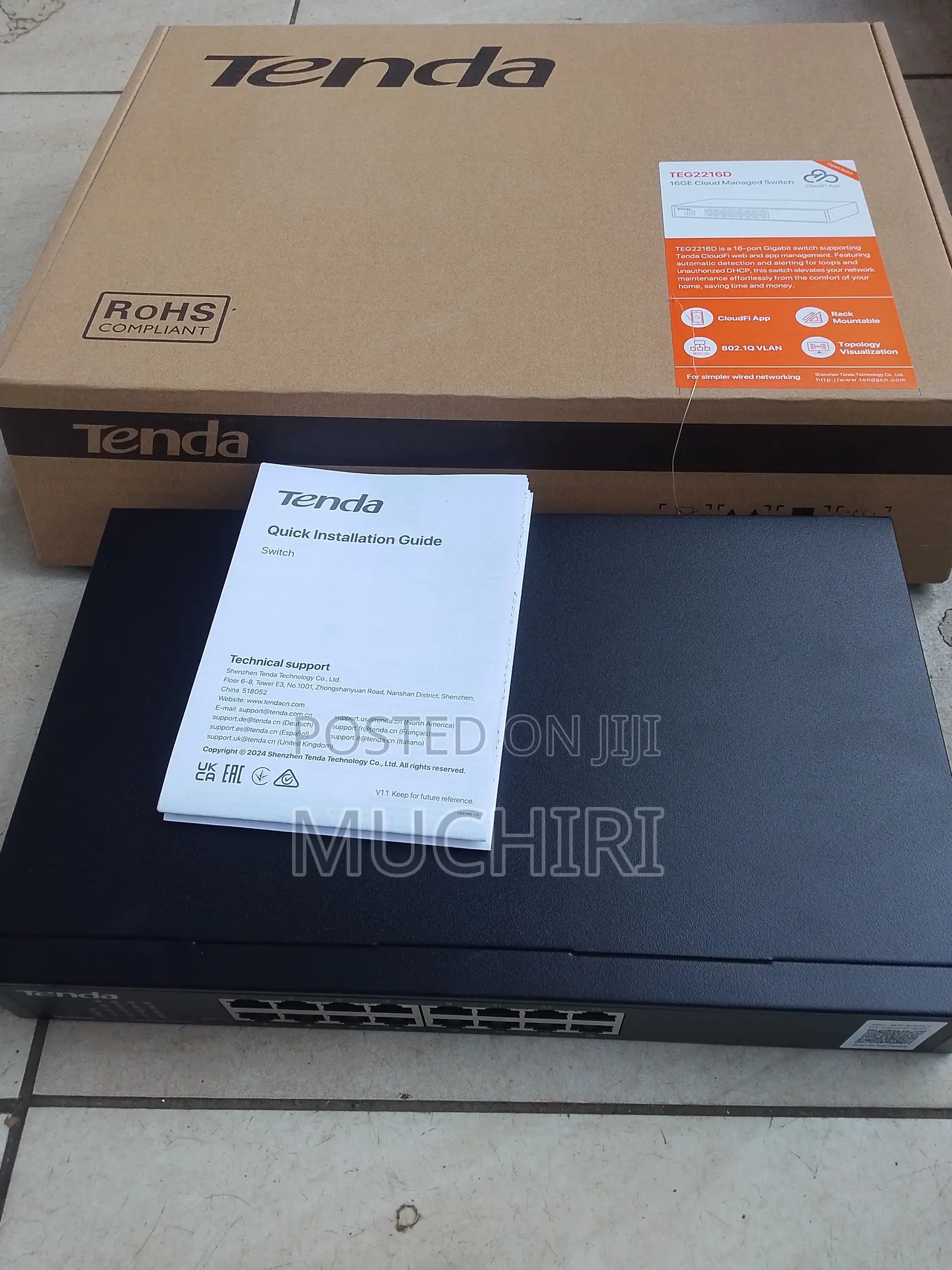TEG2216 16GE Cloud Managed Tenda Network Switch