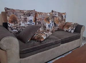Wooden Cotton Fabric Sofa Set