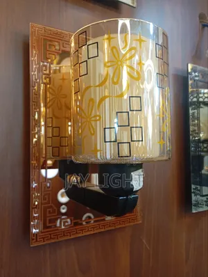 LED Light Source Wall Lamp With Transparent Stripe Glass Lampshade