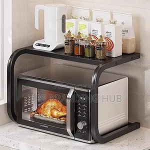 1 Tier Metallic Microwave Organizer Shelf / Stand 55*35*35cm (Hm