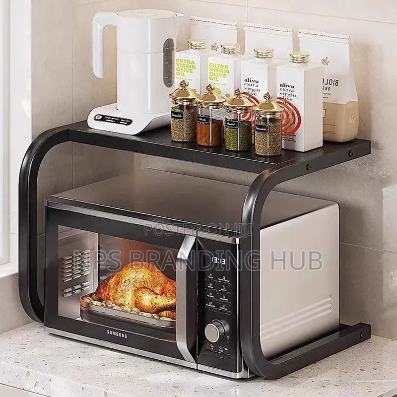 1 Tier Metallic Microwave Organizer Shelf / Stand 55*35*35cm (Hm