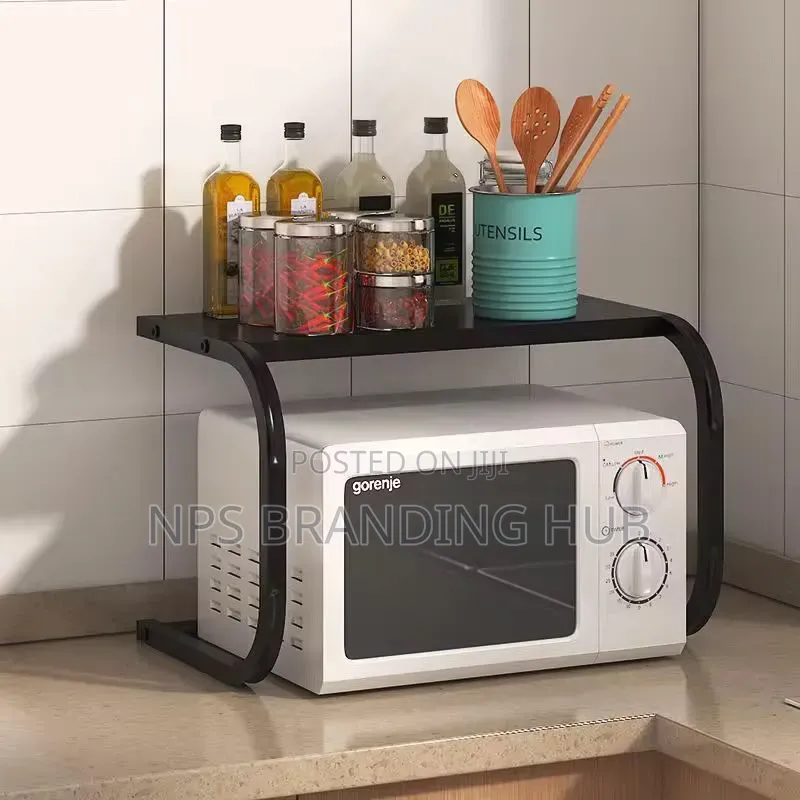 1 Tier Metallic Microwave Organizer Shelf / Stand 55*35*35cm (Hm