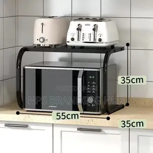 1 Tier Metallic Microwave Organizer Shelf / Stand 55*35*35cm (Hm