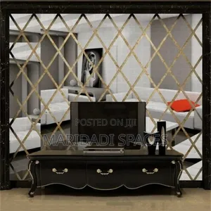 *Diamond Shape Self-Adhesive Acrylic Wall Mirror Stickers - 36Pcs*