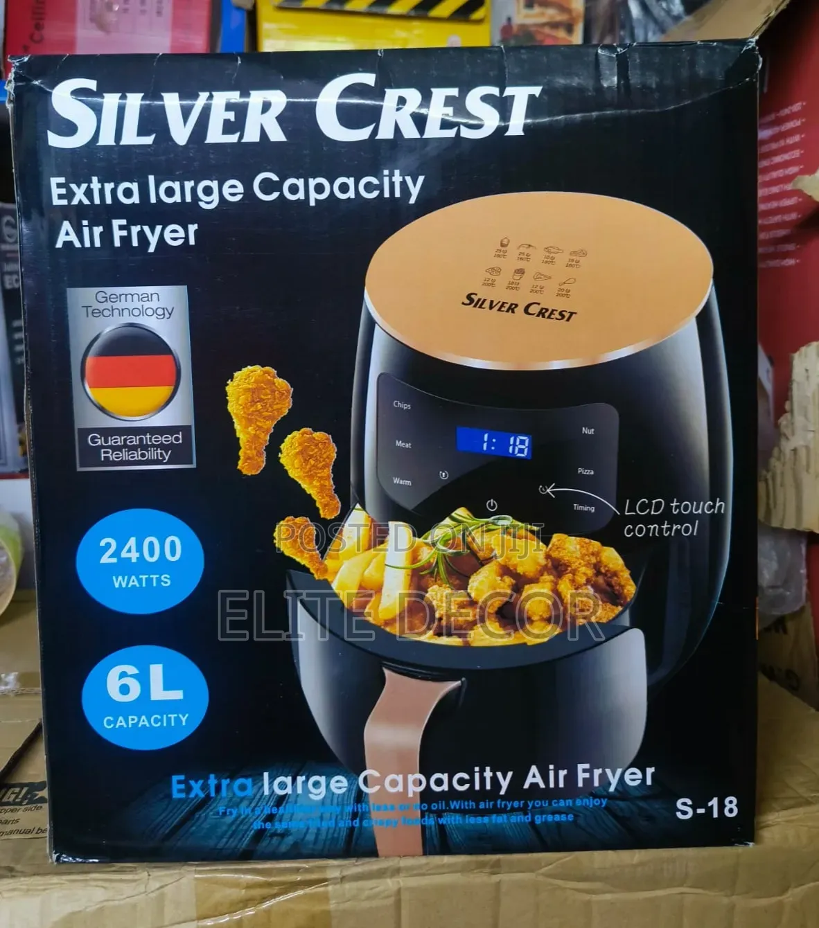 Silver Crest 6L Digital Air Fryer – Large Capacity & Fast Cooking
