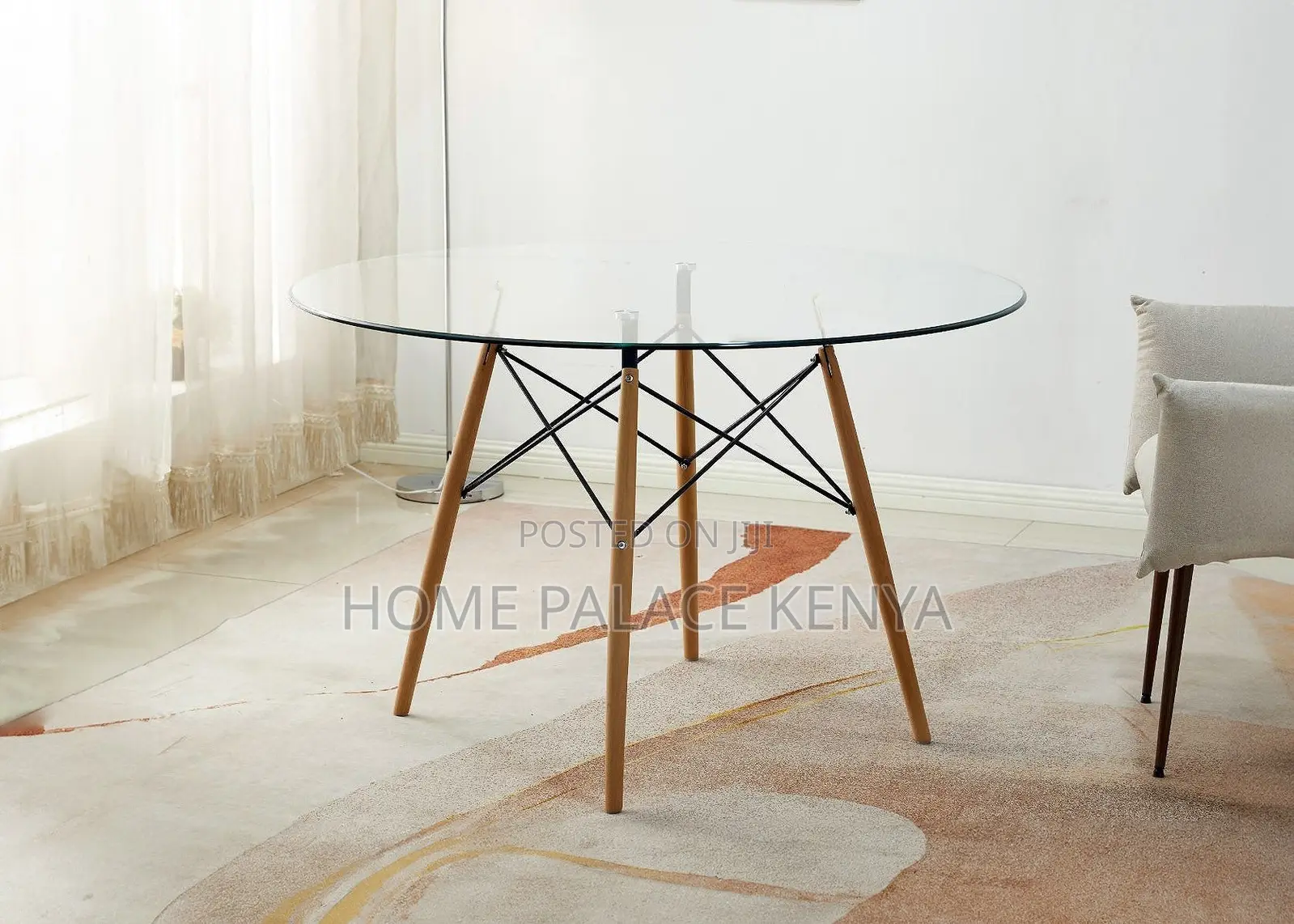 Eames Table; Durable Eames Style Glass Dining Table for Home