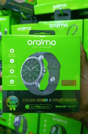 Oraimo Stylist Design & Smart Health Osw-823 Watch 6r Smartwatch.