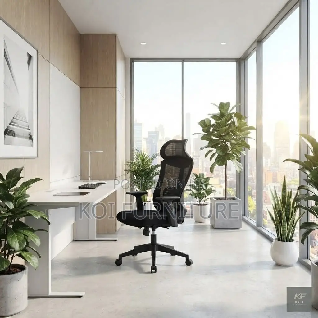 Office Chairs; Executive Headrest Ergonomic Lemanre Chairs