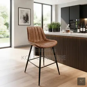 Barstool; Leather Ergonomic Home Counter Reception Barstool