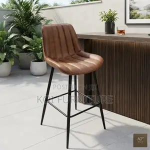 Barstool; Leather Ergonomic Home Counter Reception Barstool
