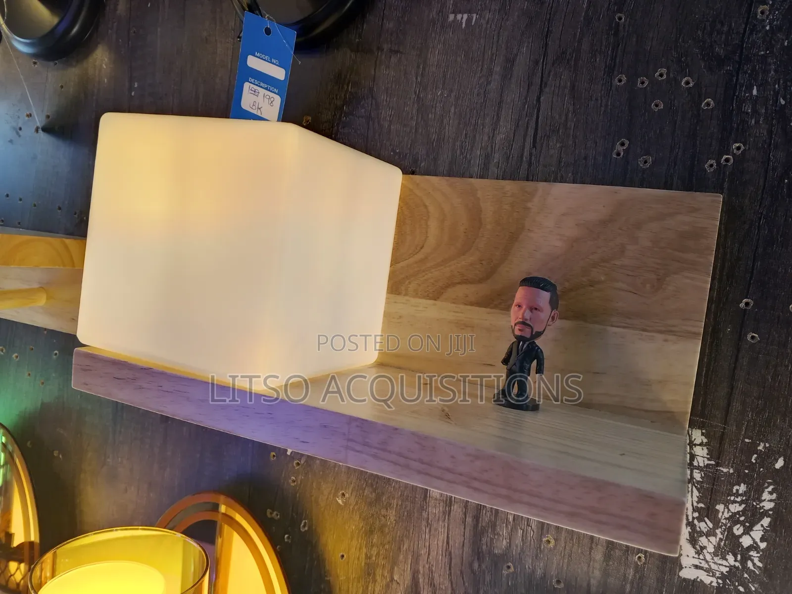 Modern Wooden Wall Shelf Light | LED Wall Lamp & Display Shelf