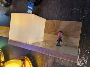 Modern Wooden Wall Shelf Light | LED Wall Lamp & Display Shelf