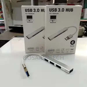 USB 3.0 4 Port Hub – High-Speed USB Splitter for PC, Laptop
