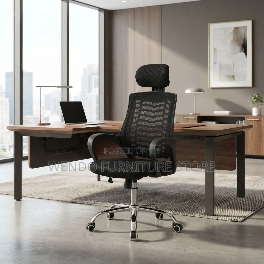 Office Chairs; Headrest Mesh Office Reclining Home Working Chair