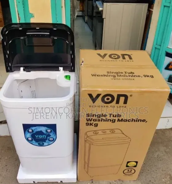 Von Single Tub 9kg Washing Machine