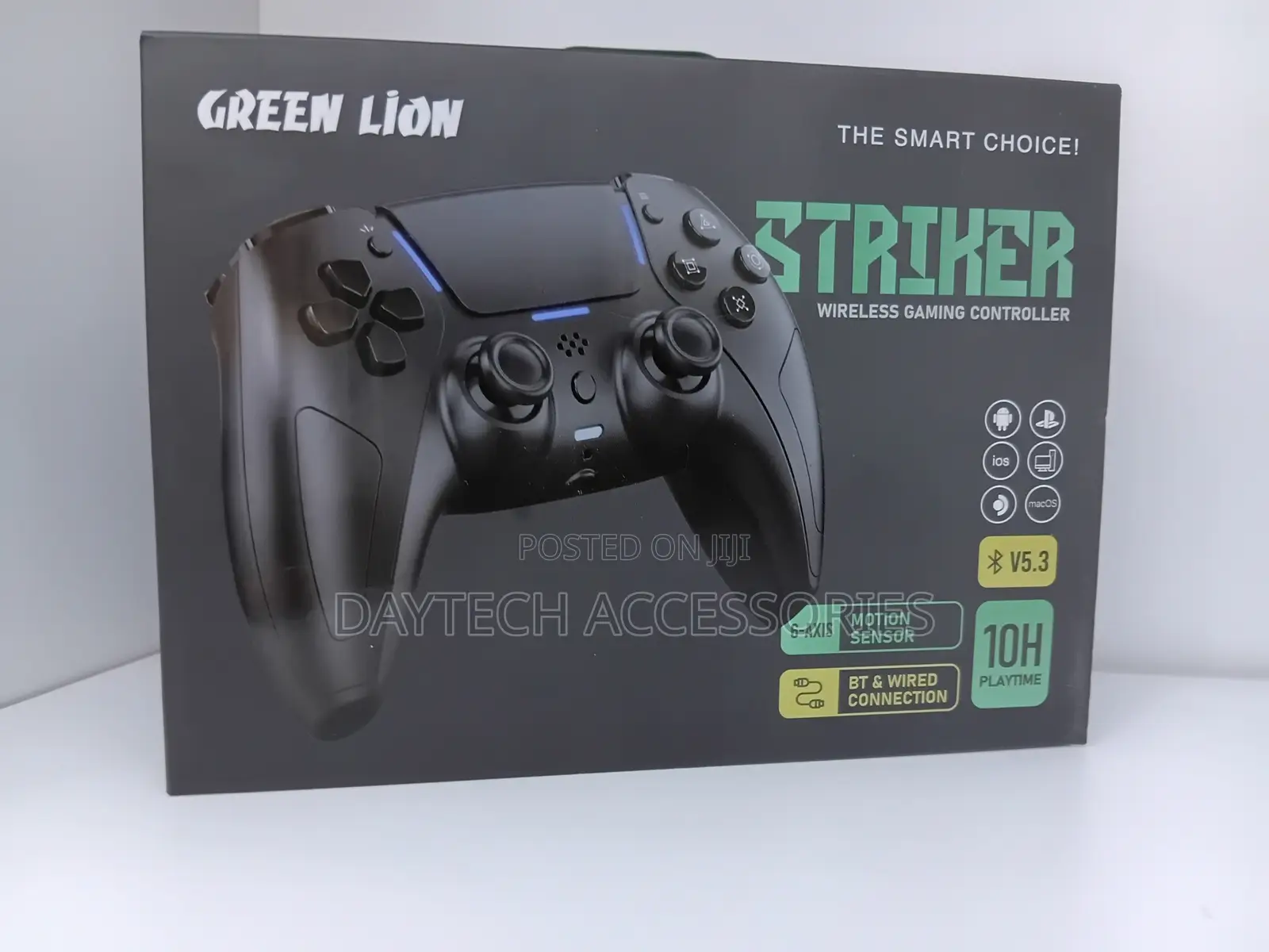 Green Lion Striker Wireless Game Controller - Black