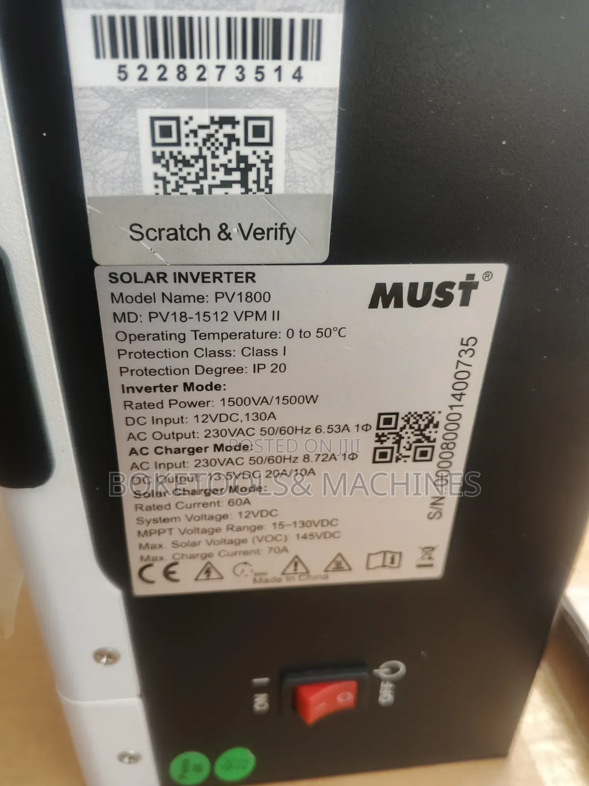 Must 1.5Kva Hybrid Solar Inverters