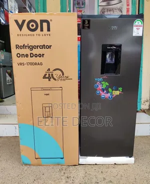 VON 176L Single Door Refrigerator With Water Dispenser