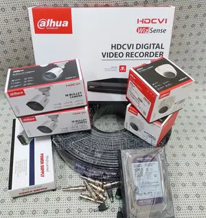 Dahua 4 Channel CCTV Kit 4 Cameras DVR Complete Plus Accessories