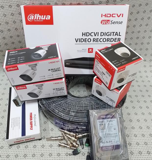Dahua 4 Channel CCTV Kit 4 Cameras DVR Complete Plus Accessories