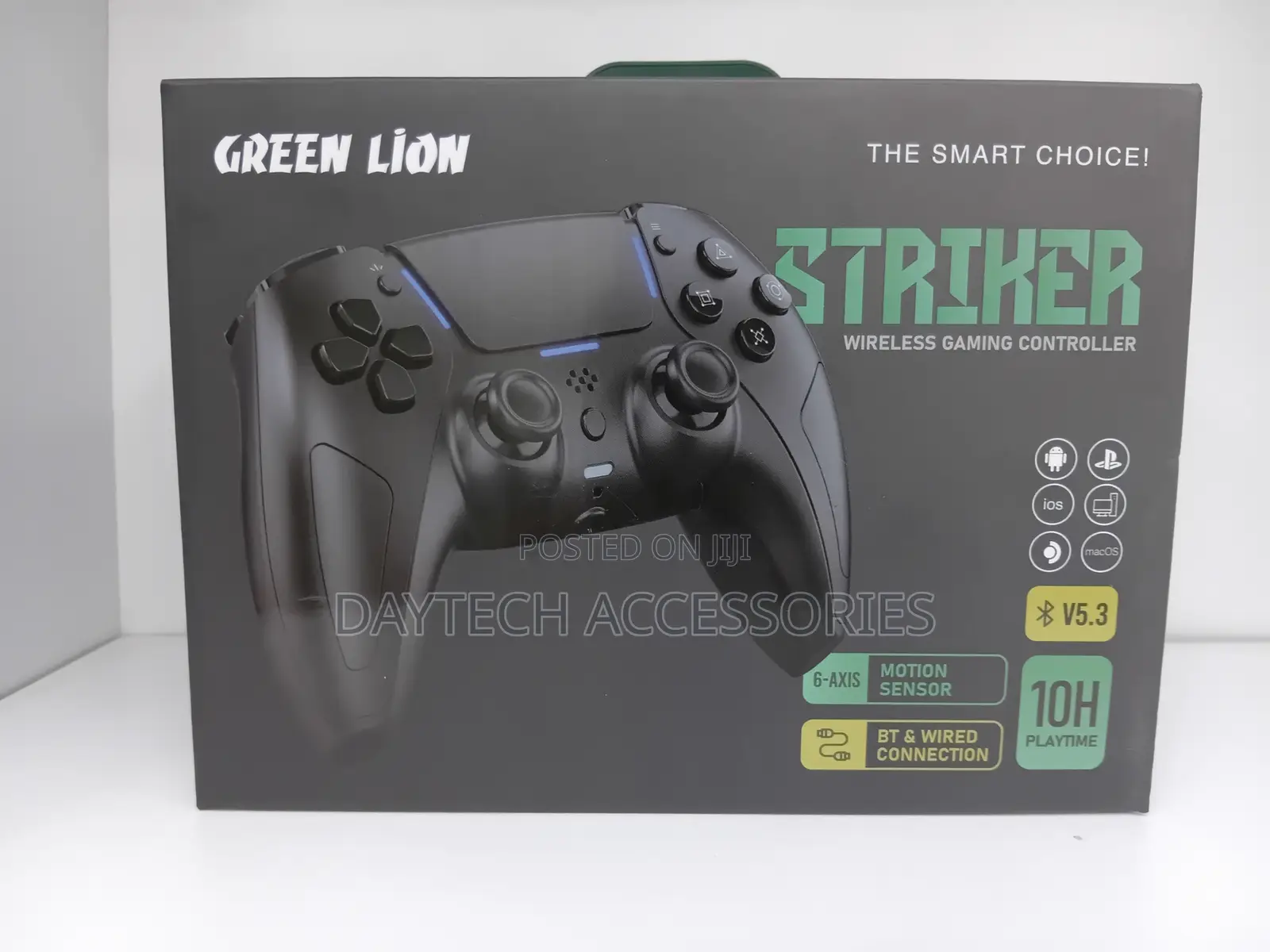 Green Lion Striker Wireless Gaming Controller Pad - Black