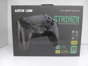 Green Lion Striker Wireless Gaming Controller Pad - Black