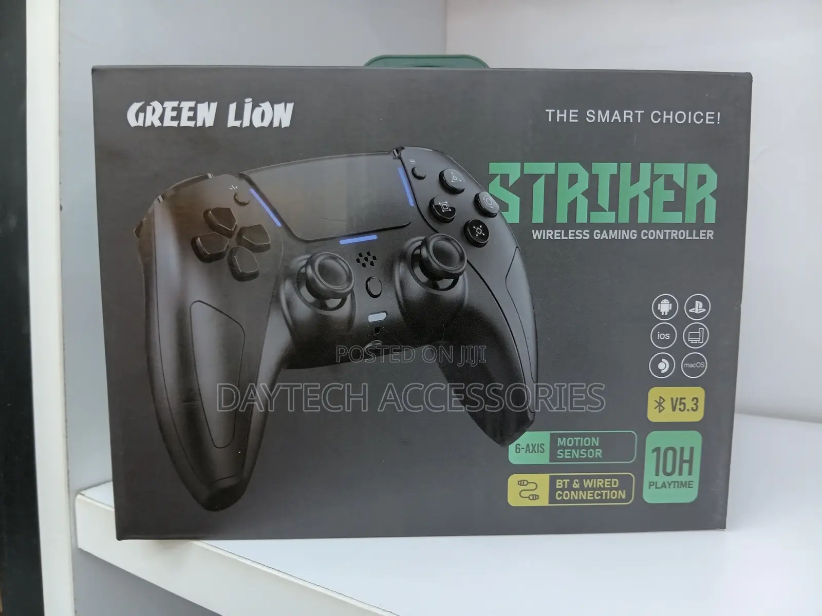Green Lion Striker Wireless Gaming Controller Pad - Black