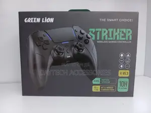 Green Lion Striker Wireless Gaming Controller Pad - Black
