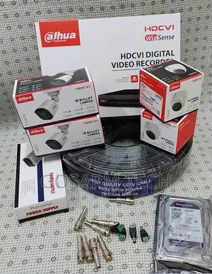 Dahua 4 Camera CCTV Kit With 4ch DVR and Installation Accessories