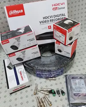 4 CCTV Set 4 CCTV Kit Dahua CCTV 4 Camera Set Full Package