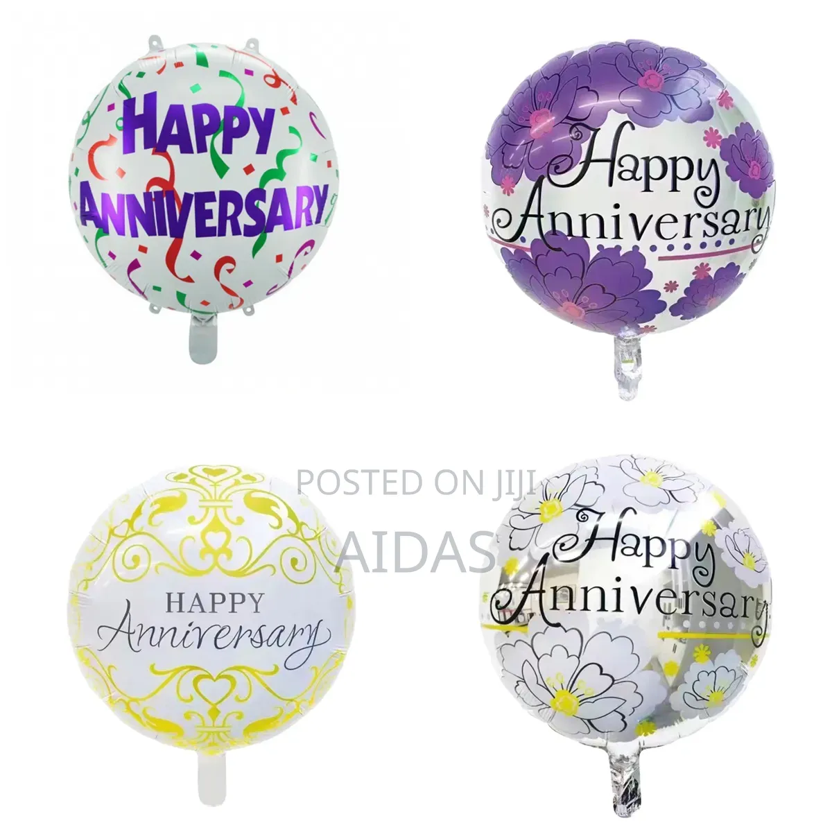 18-Inch Happy Anniversary 3D Helium Foil Balloons Decoration