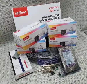 CCTV Set Dahua New 4 Channel Full Set HD CCTV Four Camera Kit