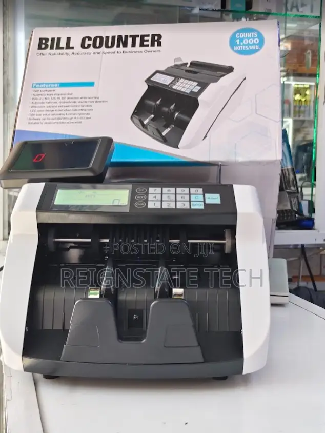 Fully Automatic Bill Counter Machine UV MG Detection (1,000 Notes/Min)