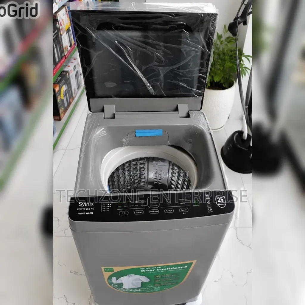 8kg Syinix Topload Full Automatic Washing Machine,,