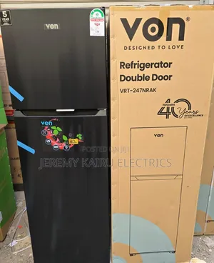 Von 181L Double Door Fridge