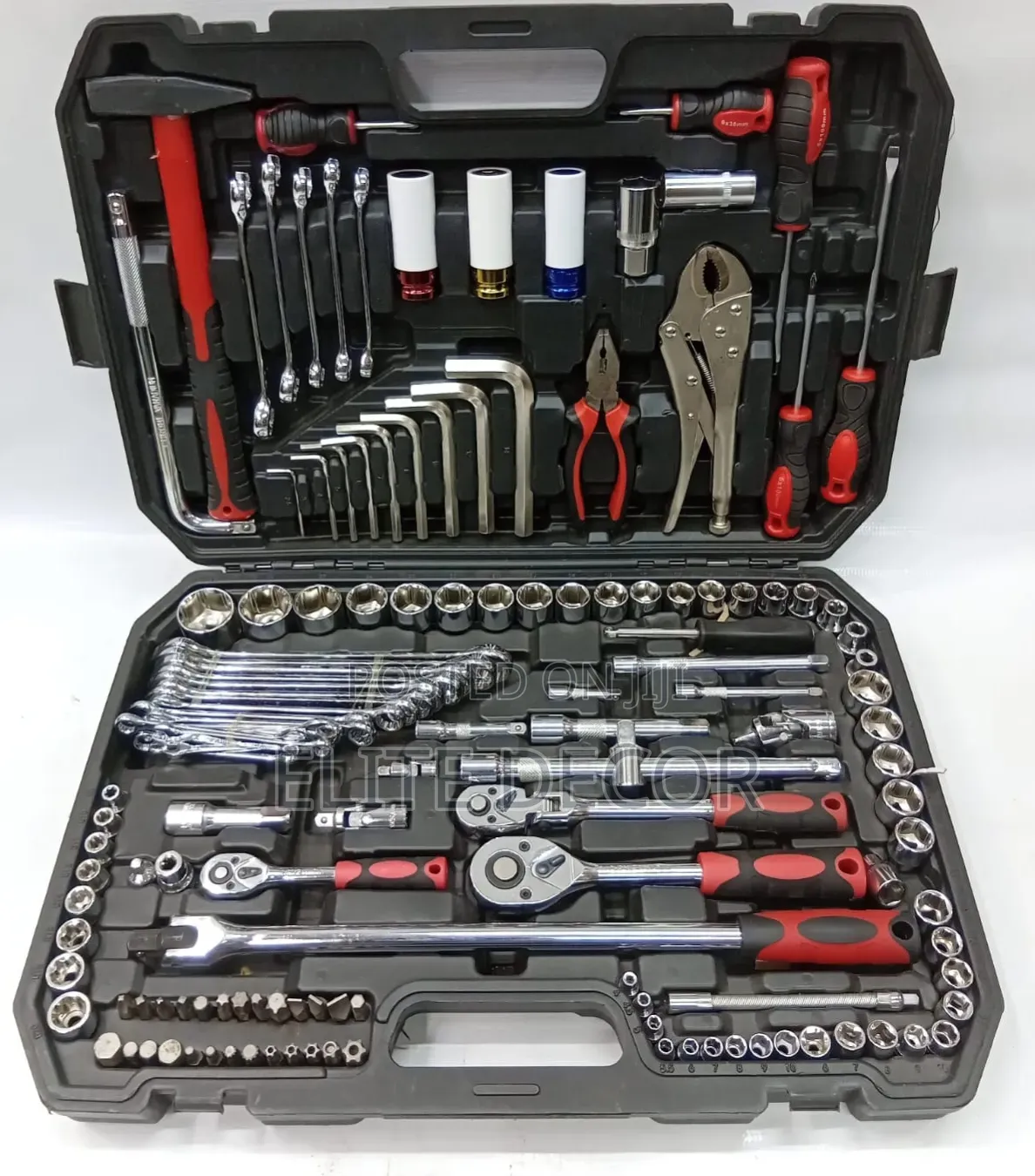 142-Piece Professional Tool Set – Complete Hand Tools Kit for Home,