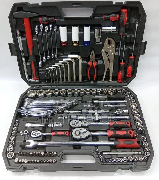 142-Piece Professional Tool Set – Complete Hand Tools Kit for Home,