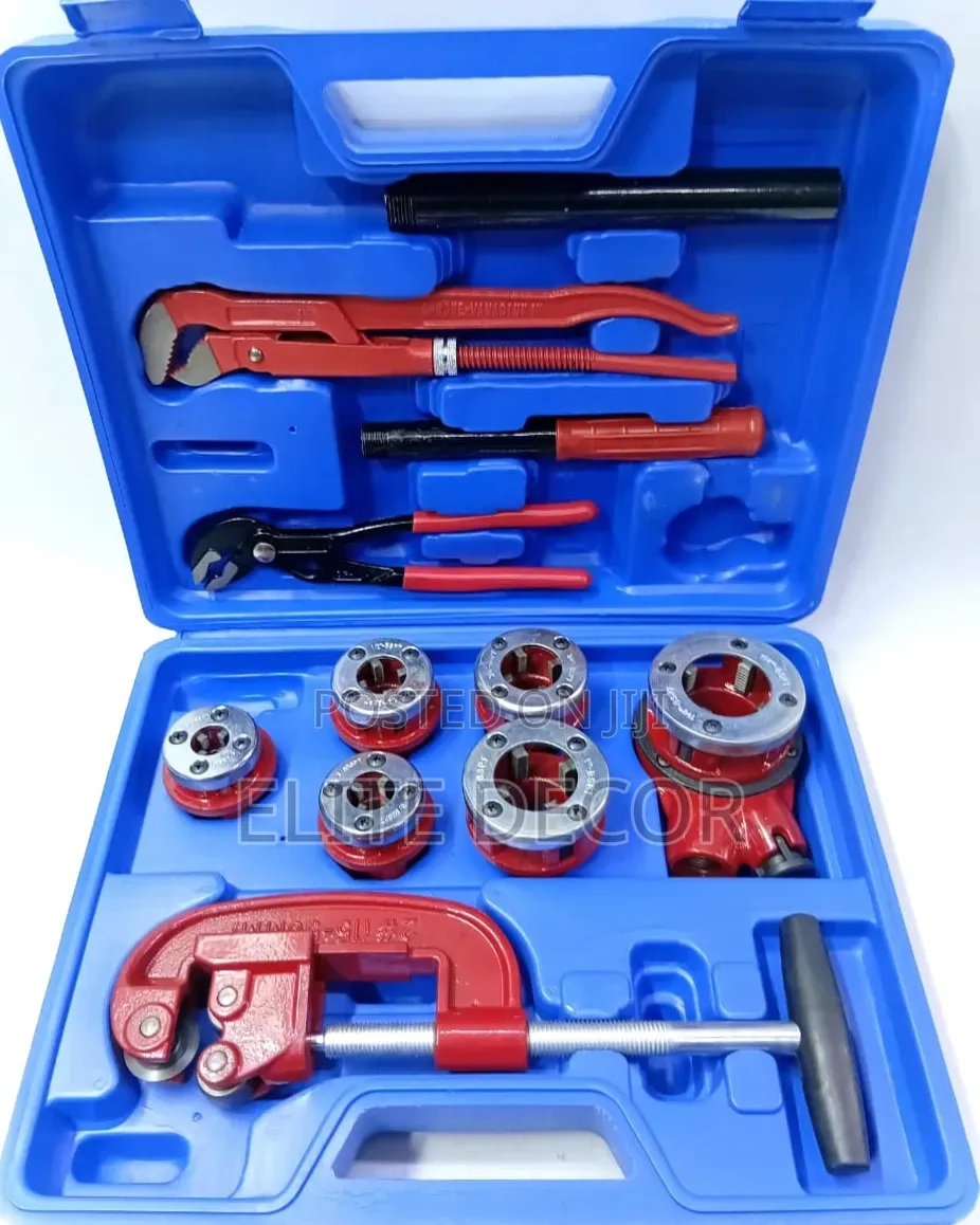 Die Stock  Ratchet S-Jaw Pipe Wrench, Adjustable Pliers & 50mm
