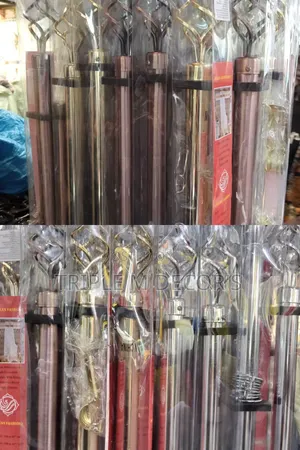 3m Extendable Double Curtain Rod Set