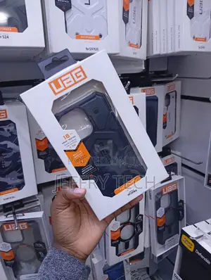 Urban Armor Gear MagSafe Rugged Case in Black for the iPhone 13 Pro.