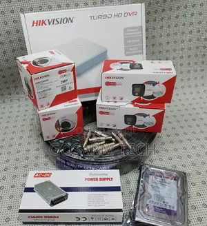 4 Channel Hikvision Smart Hybrid Cameras CCTV Kit With Audio