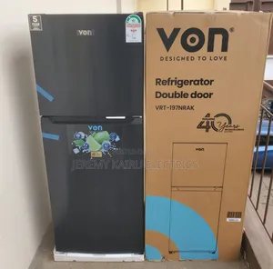 Von 197L Double Door Fridge