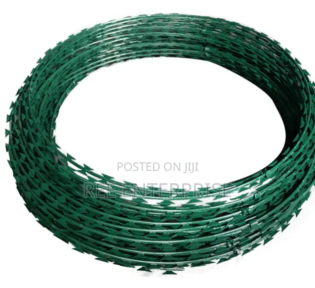 Galvanised Green 10m Razor Wire